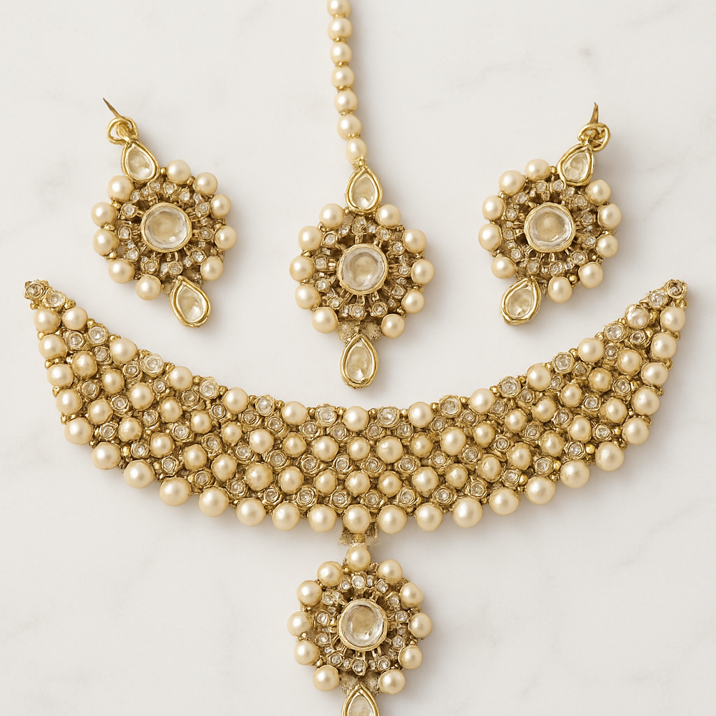 Alloy Gold-Plated Gold Jewellery Set
